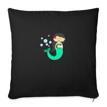 Sirène - Sirène - Housse de coussin décorative 45 x 45 cm - noir - Devant
