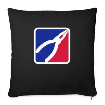 Logo de l'outil de pinces - Housse de coussin décorative 45 x 45 cm - noir - Devant