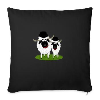 thick and stupid - Sofa pillowcase 17,3'' x 17,3'' (45 x 45 cm) - black - Front