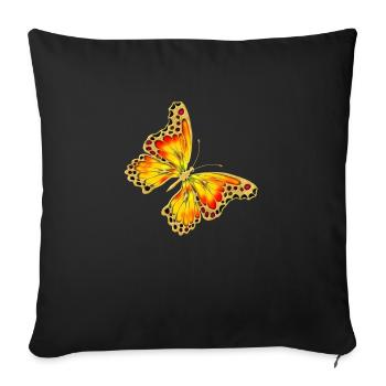 papillon - Housse de coussin décorative 45 x 45 cm - noir - Devant