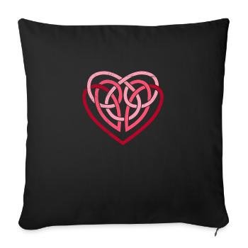 Keltische Symbole Keltischer Mutterschaftsknoten - Sofakissenbezug 45 x 45 cm - Schwarz - Vorne