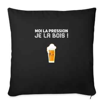 Moi la pression je la bois! - Housse de coussin décorative 45 x 45 cm - noir - Devant
