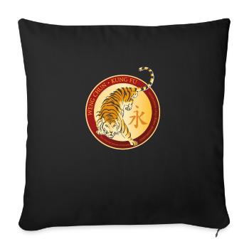 Logo WengChunMH 2 - Housse de coussin décorative 45 x 45 cm - noir - Devant