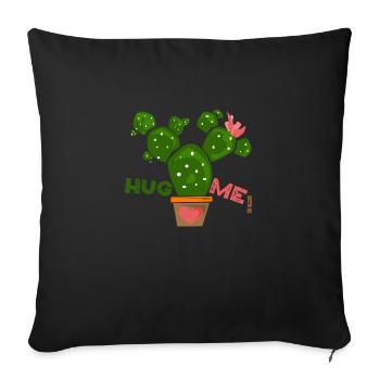 Hug me - Housse de coussin décorative 45 x 45 cm - noir - Devant