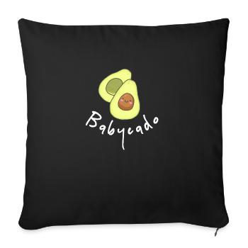 Babycado Avocado Geschenkidee Babies, Baby, Sweet - Sofakissenbezug 45 x 45 cm - Schwarz - Vorne