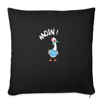 Moin Möwe Ostsee Nordsee Küstenkind - Sofakissenbezug 45 x 45 cm - Schwarz - Vorne