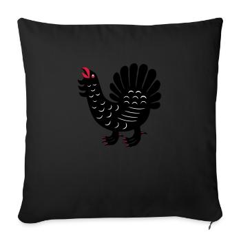 milieu-Finlande - Housse de coussin décorative 45 x 45 cm - noir - Devant
