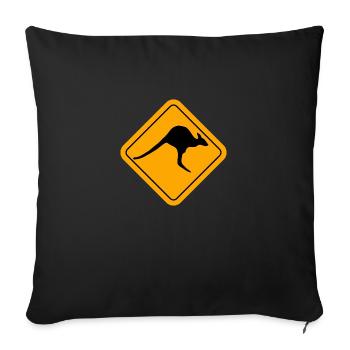 Kangaroo Sign - Sofa pillowcase 17,3'' x 17,3'' (45 x 45 cm) - black - Front