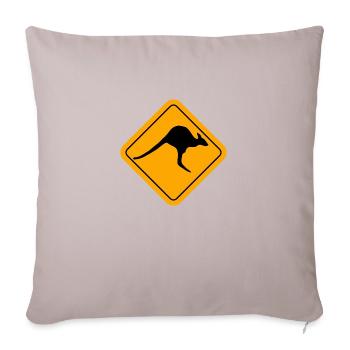 Signe de kangourou - Housse de coussin décorative 45 x 45 cm - taupe clair - Devant