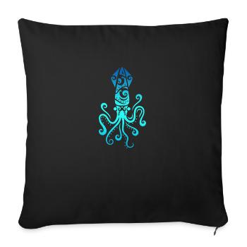 Maori Squid Polynesian Tribal Tattoo Geschenkidee - Sofakissenbezug 45 x 45 cm - Schwarz - Vorne