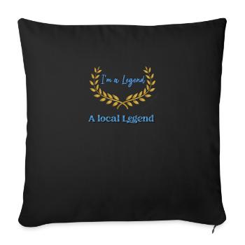 local legend blue - Housse de coussin décorative 45 x 45 cm - noir - Devant