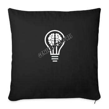 Génie incompris - Housse de coussin décorative 45 x 45 cm - noir - Devant