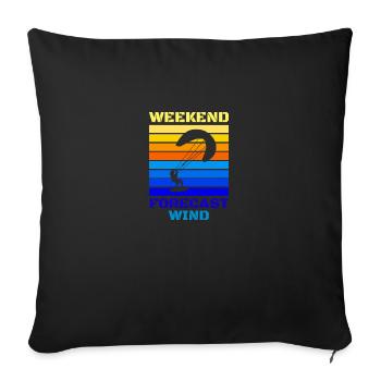 Weekend Forecast Wind Kite Surfing Extreme Sports Poison - Sofa pillowcase 17,3'' x 17,3'' (45 x 45 cm) - black - Front