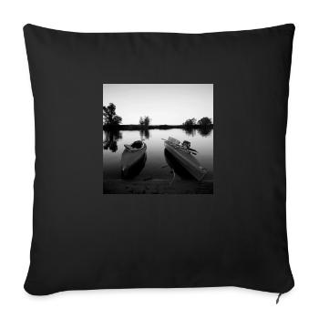 Folding boats - Sofa pillowcase 17,3'' x 17,3'' (45 x 45 cm) - black - Front
