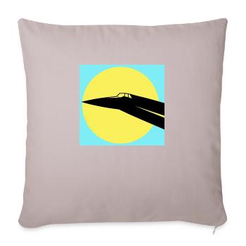 Concorde et soleil - Housse de coussin décorative 45 x 45 cm - taupe clair - Devant