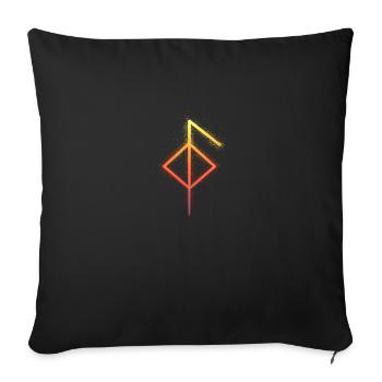 Santé des runes nordiques - Housse de coussin décorative 45 x 45 cm - noir - Devant