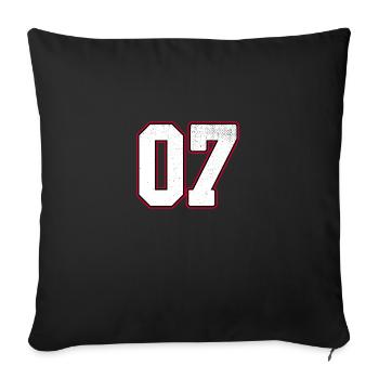 Numéro sept - 07 Classic Vintage Sport - Housse de coussin décorative 45 x 45 cm - noir - Devant