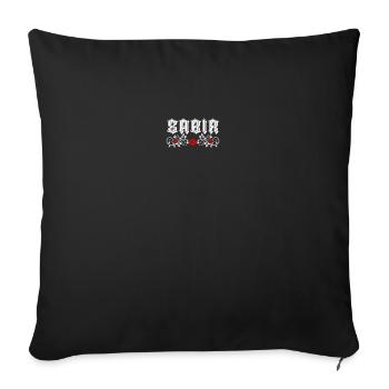 Sabir Sabr Geduld Patience Huzur Rose Geschenkidee - Sofakissenbezug 45 x 45 cm - Schwarz - Vorne