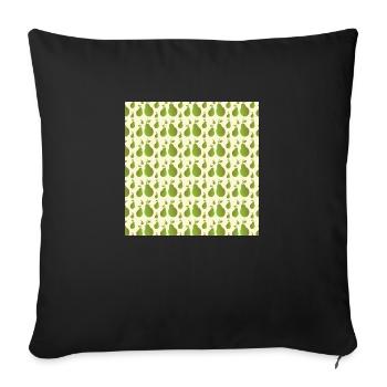 motif poire - Housse de coussin décorative 45 x 45 cm - noir - Devant