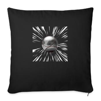 Boule boule brille sombre - Housse de coussin décorative 45 x 45 cm - noir - Devant