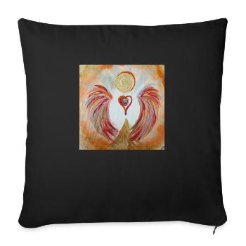 Heart gel of energy energy - Sofa pillowcase 17,3'' x 17,3'' (45 x 45 cm) - black - Front