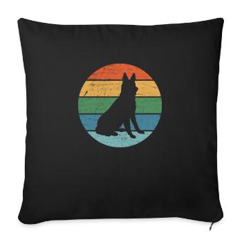 Shepherd Retro - Sofa pillowcase 17,3'' x 17,3'' (45 x 45 cm) - black - Front