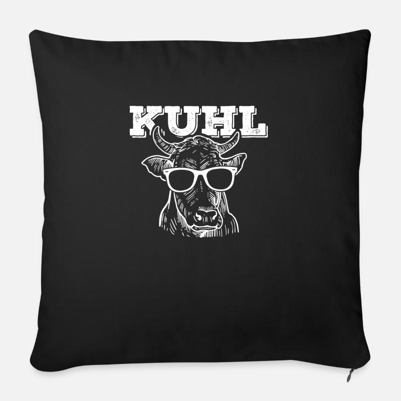 Coole Kuh - Sofakissenbezug 45 x 45 cm - Schwarz