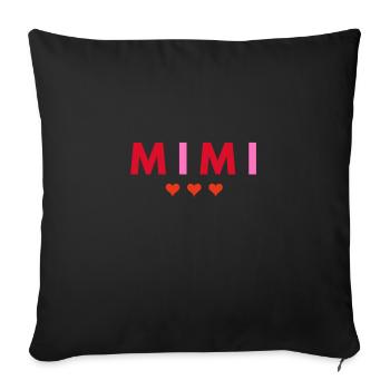 MIMI - Sofa pillowcase 17,3'' x 17,3'' (45 x 45 cm) - black - Front