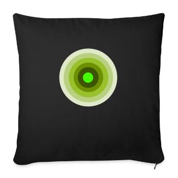 cible verte - Housse de coussin décorative 45 x 45 cm - noir - Devant