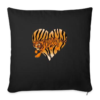 tiger du bengale - Housse de coussin décorative 45 x 45 cm - noir - Devant