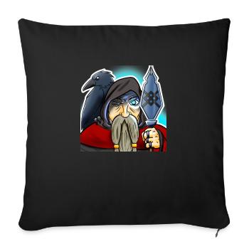 Haarglättung Odin - Sofakissenbezug 45 x 45 cm - Schwarz - Vorne