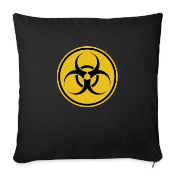 Danger biologique - Housse de coussin décorative 45 x 45 cm - noir - Devant