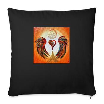 Le cœur de la joie - Housse de coussin décorative 45 x 45 cm - noir - Devant