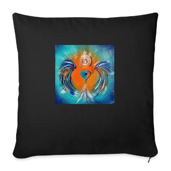 Tiges de coeur - Housse de coussin décorative 45 x 45 cm - noir - Devant