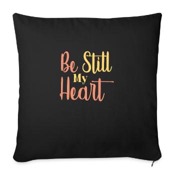Be Still My Heart - Sofa pillowcase 17,3'' x 17,3'' (45 x 45 cm) - black - Front