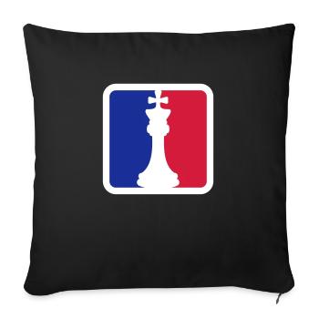 Chess Red Blue - Sofa pillowcase 17,3'' x 17,3'' (45 x 45 cm) - black - Front