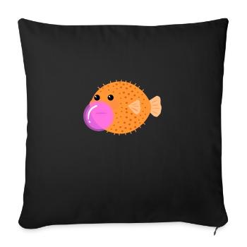 Chewing-gum enfants drôle idée de cadeau - Housse de coussin décorative 45 x 45 cm - noir - Devant