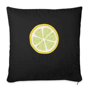 lemon - Sofa pillowcase 17,3'' x 17,3'' (45 x 45 cm) - black - Front