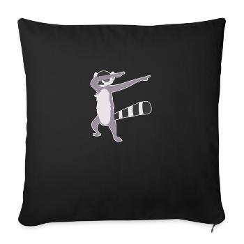 Dabbing Lemur Dab Dancer Lemur Lover Idée cadeau - Housse de coussin décorative 45 x 45 cm - noir - Devant