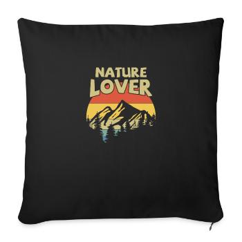 nature lover - Housse de coussin décorative 45 x 45 cm - noir - Devant