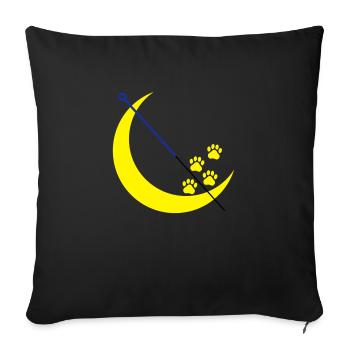Acupuncture vétérinaire - Housse de coussin décorative 45 x 45 cm - noir - Devant