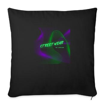 Cool street wear graphic design - Sofa pillowcase 17,3'' x 17,3'' (45 x 45 cm) - black - Front