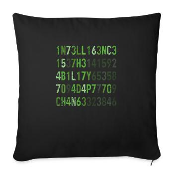 Intelligence Is The Ability To Adapt To Change - Sofa pillowcase 17,3'' x 17,3'' (45 x 45 cm) - black - Front