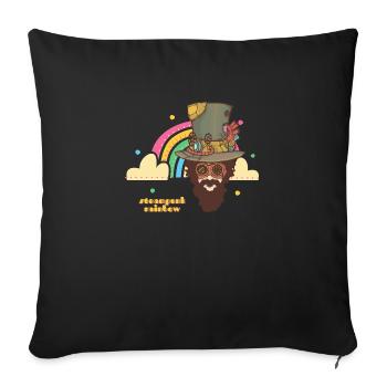 Steampunk Regenbogen - Sofakissenbezug 45 x 45 cm - Schwarz - Vorne