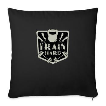 Entraînez-vous dur - Housse de coussin décorative 45 x 45 cm - noir - Devant