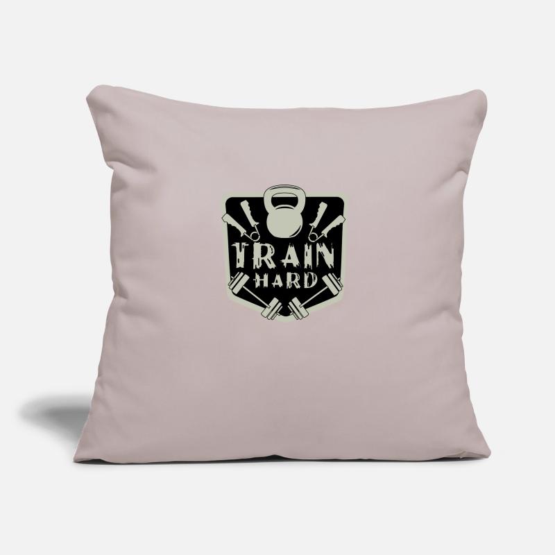 Train hard Sofa pillowcase 17,3'' x 17,3'' (45 x 45 cm)