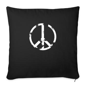 Peace Sign - Sofa pillowcase 17,3'' x 17,3'' (45 x 45 cm) - black - Front