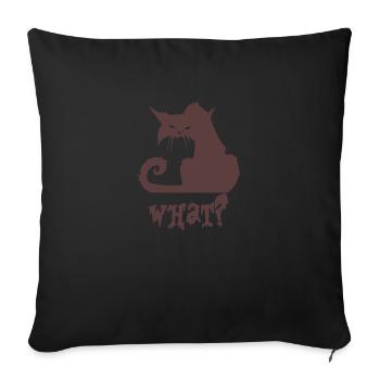 What Pets Cat Gift - Sofa pillowcase 17,3'' x 17,3'' (45 x 45 cm) - black - Front