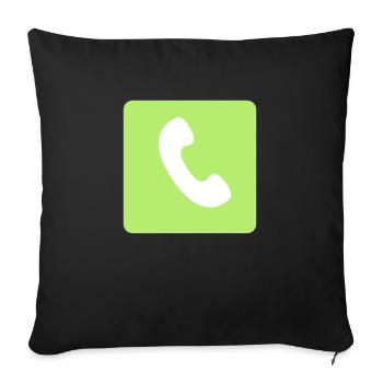 Call to respond - Sofa pillowcase 17,3'' x 17,3'' (45 x 45 cm) - black - Front