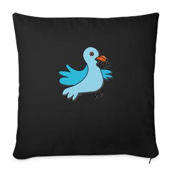 Dove - Sofa pillowcase 17,3'' x 17,3'' (45 x 45 cm) - black - Front